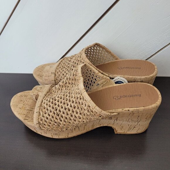 NEW Baretraps Womens Bethie Slide Natural 9.5M Wedge Sandals - Picture 3 of 9